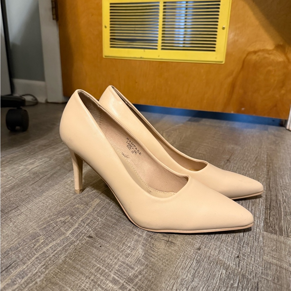 Rampage Cream Heels